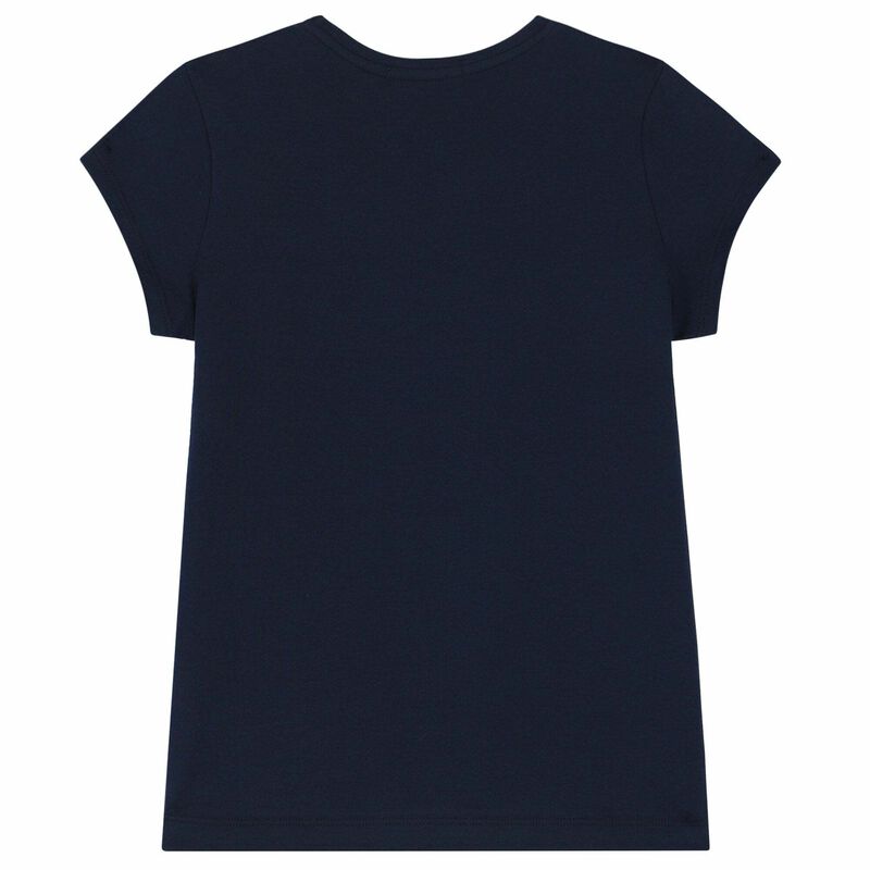 Girls Navy Logo T-Shirt, 1, hi-res image number null