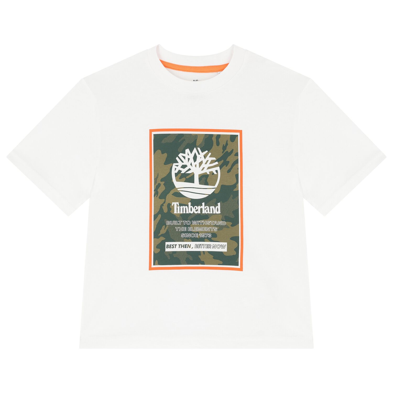 تي شيرت باللون  أبيض بشعار للأولاد, 1, hi-res image number null