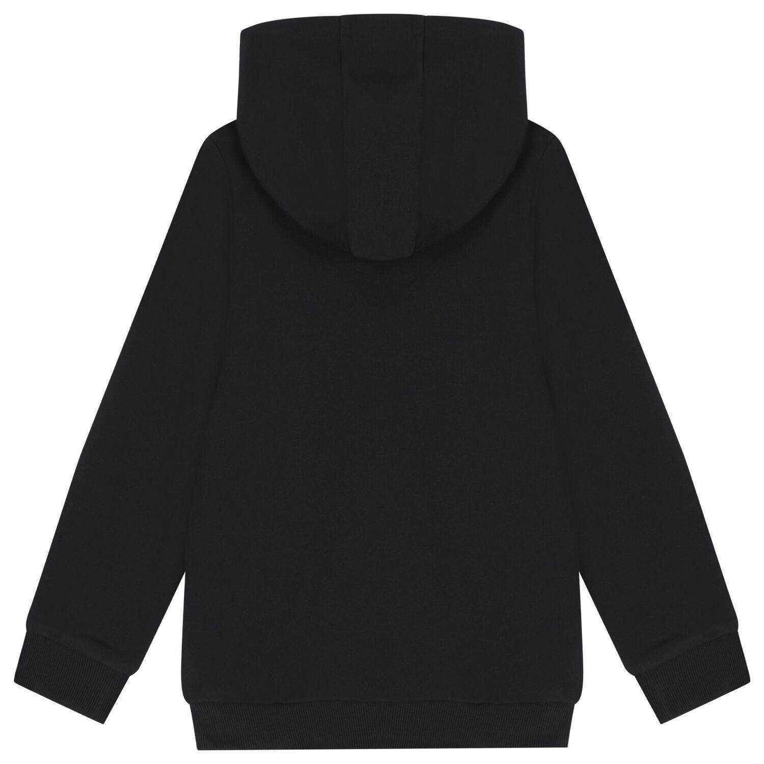 Boys Black Logo Hooded Top, 1, hi-res