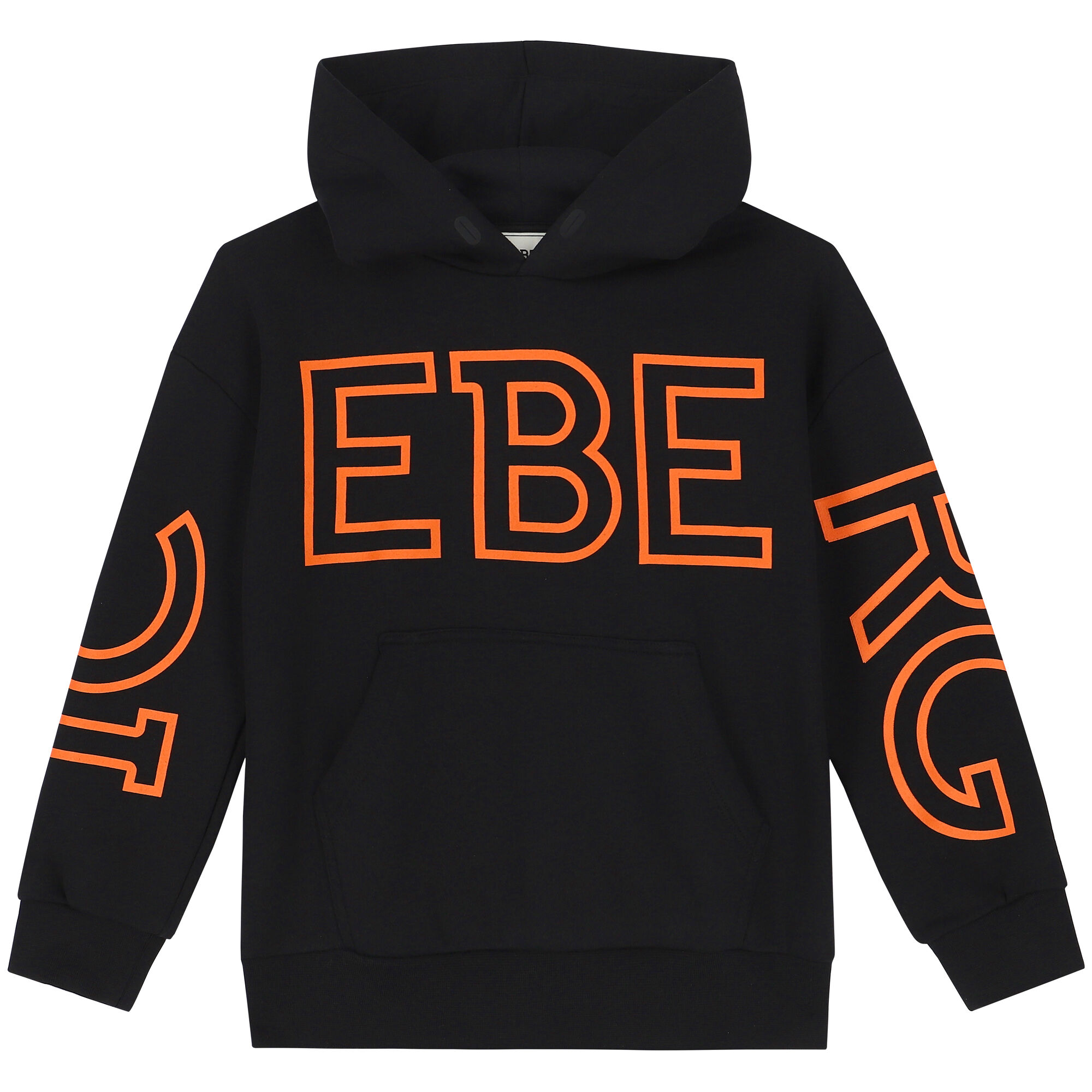 Iceberg Boys Black Logo Hooded Top Junior Couture
