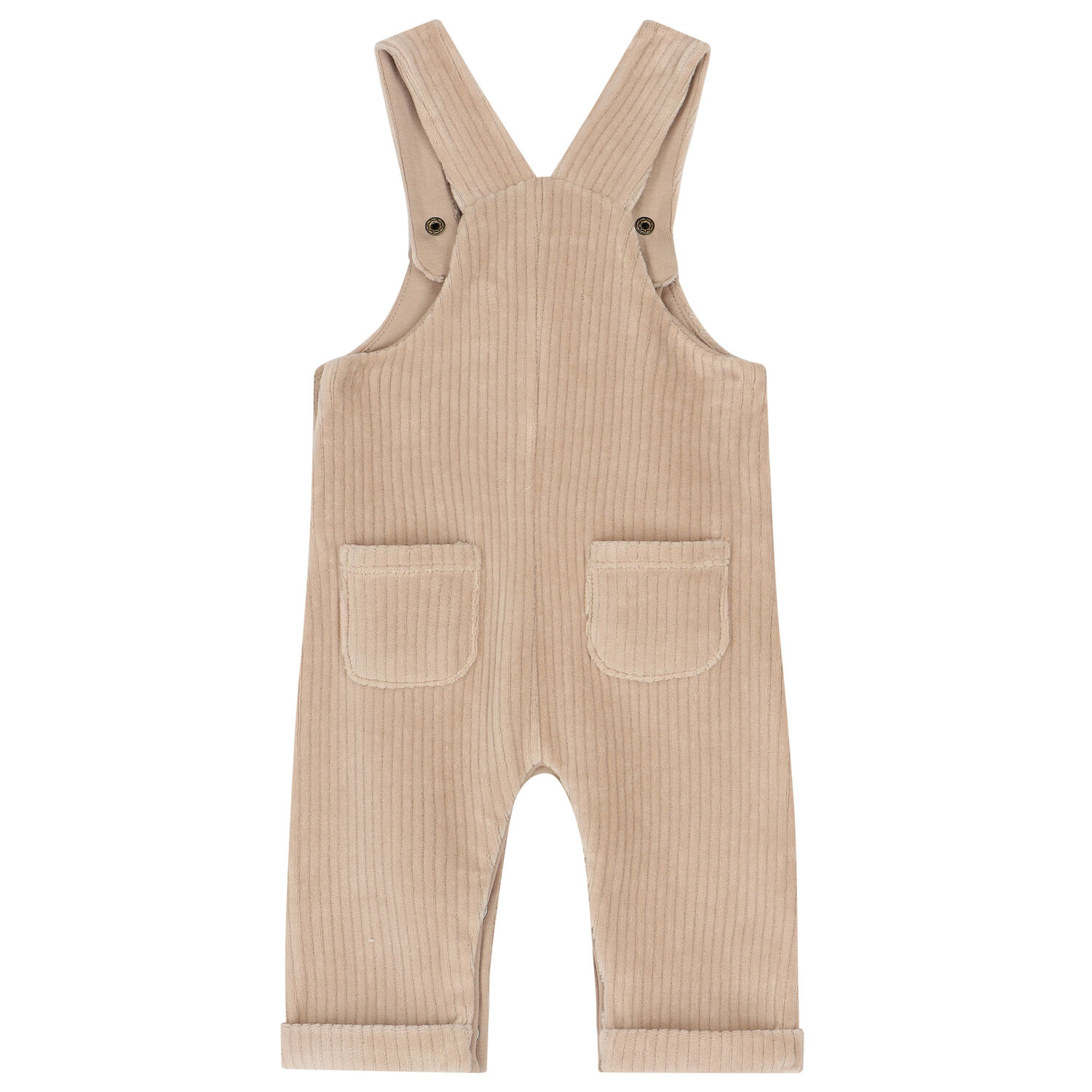 Baby Boys Beige Dungarees, 1, hi-res image number null
