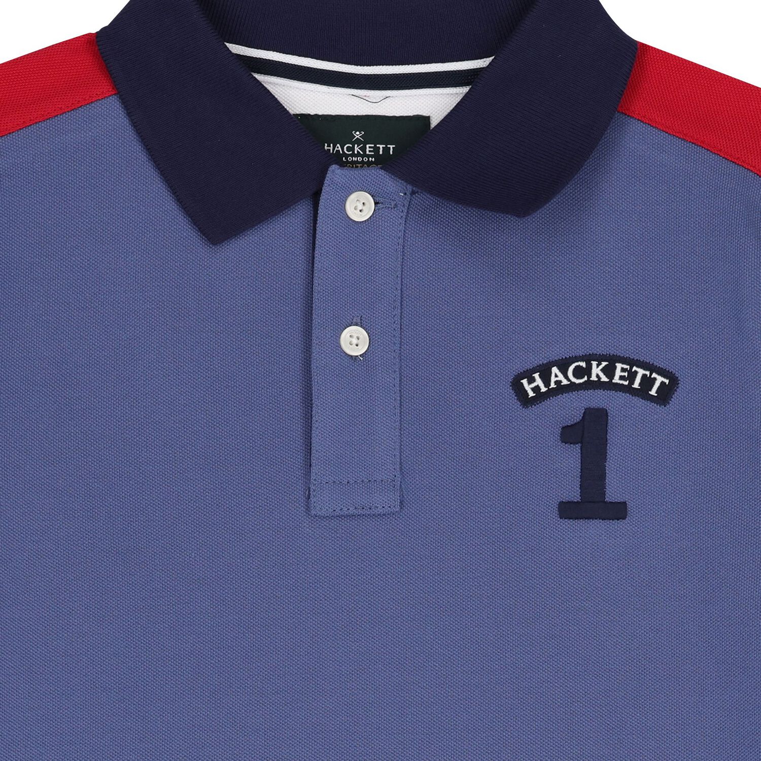 Boys Blue & Red Logo Polo Shirt, 1, hi-res image number null