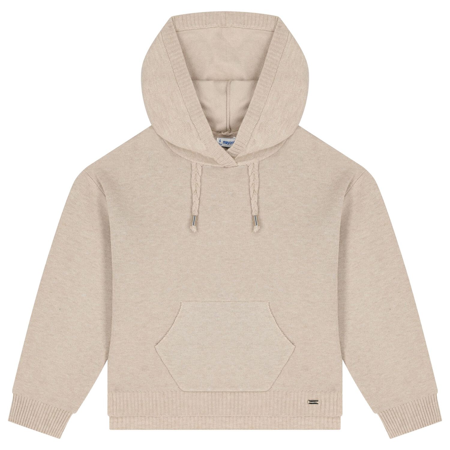 بنطلون بنات منسوج باللون البيج, 1, hi-res