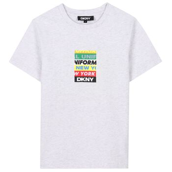 Boys Grey Logo T-Shirt