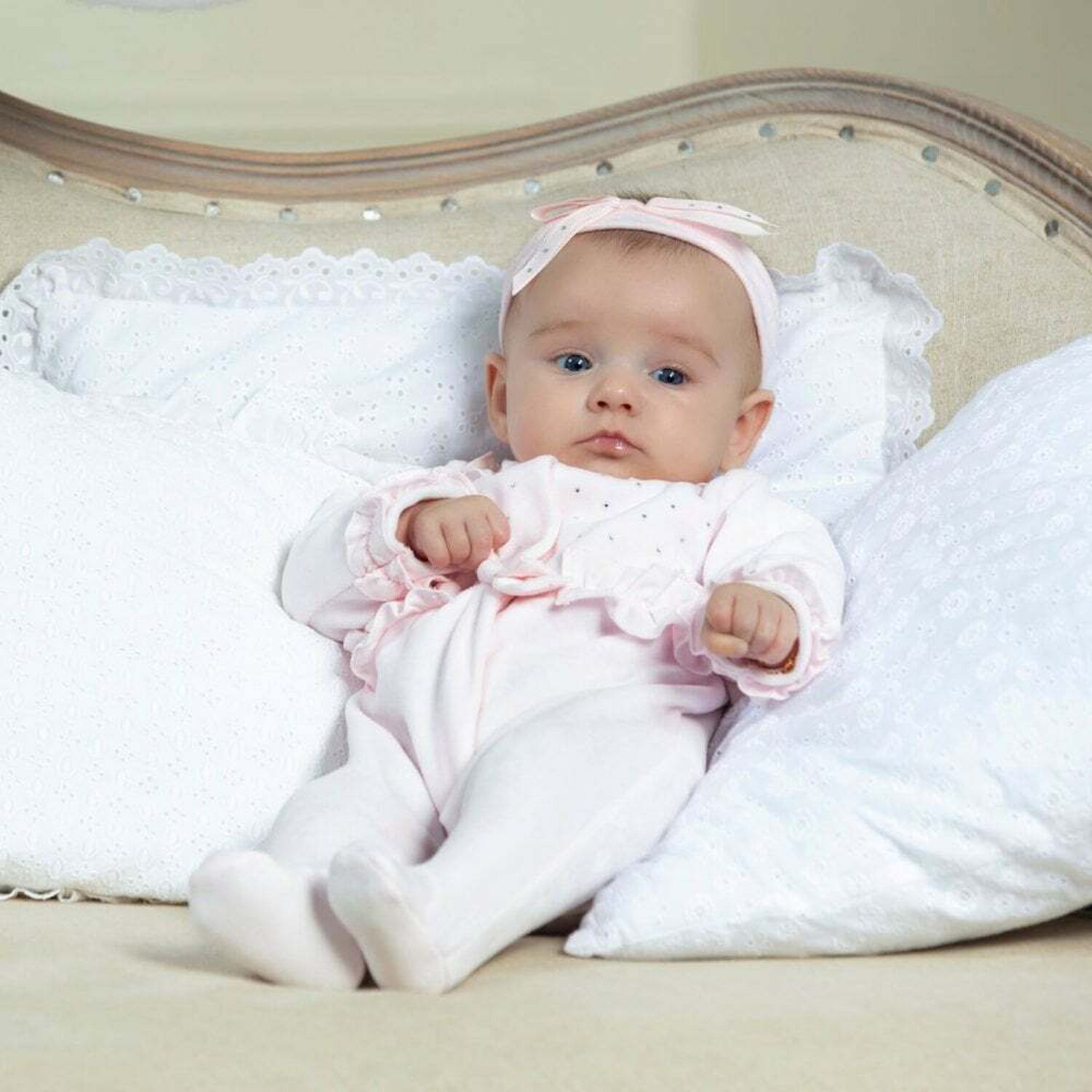 افرول مطرز باللون الوردى للبنات, 1, hi-res image number null