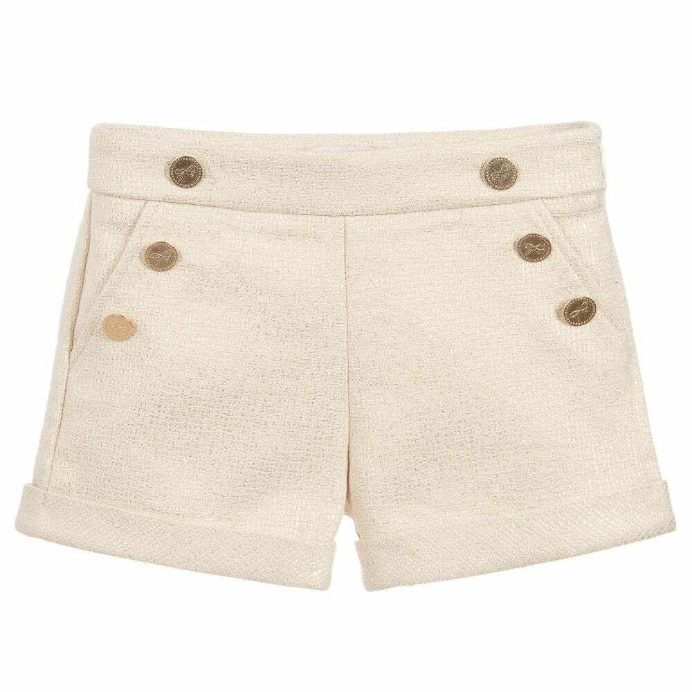 Girls top gold shorts