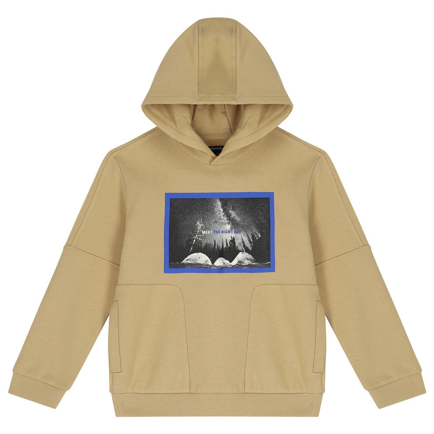 Boys Beige Hooded Top, 1, hi-res image number null