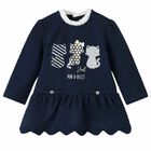 Younger Girls Navy Blue DressDress, 2, hi-res