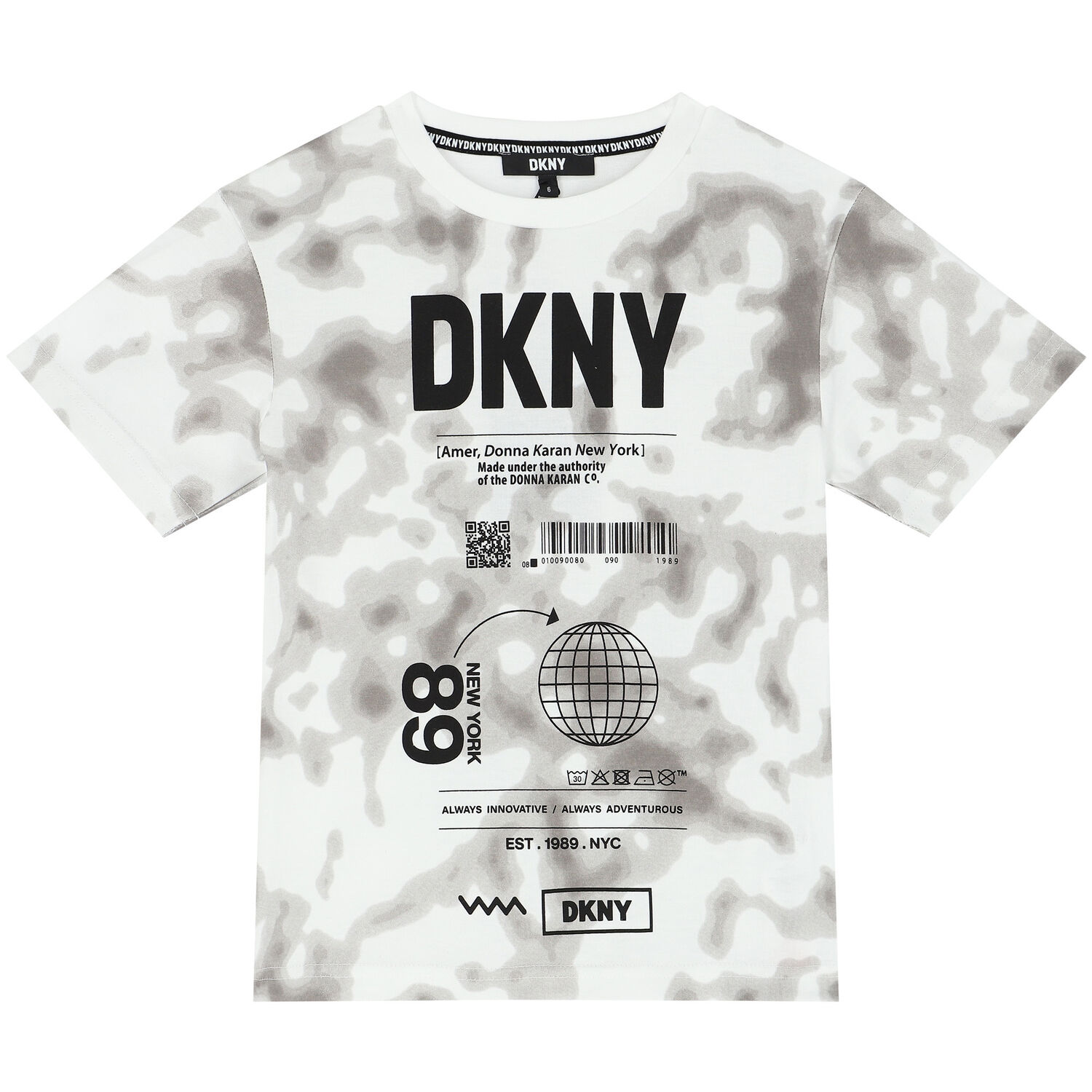 White & Grey Logo T-Shirt, 1, hi-res