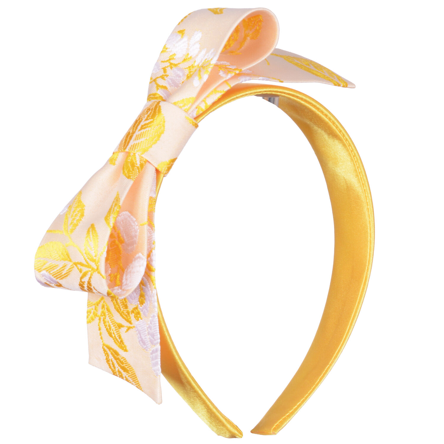 Girls Yellow Bow Headband, 3, hi-res image number null