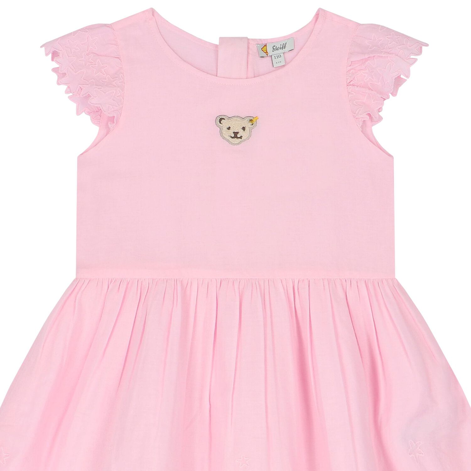 Younger Girls Pink Teddy Dress, 1, hi-res