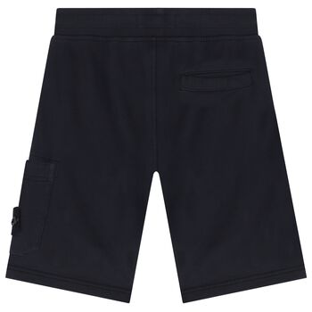 Boys Navy Blue Logo Shorts