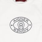 Younger Boys White Logo T-Shirt, 1, hi-res