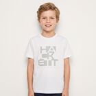 Boys White Logo T-Shirt, 3, hi-res