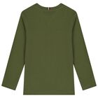 Green Logo Long Sleeve Top, 3, hi-res