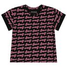 Girls Black & Pink Logo T-Shirt, 1, hi-res