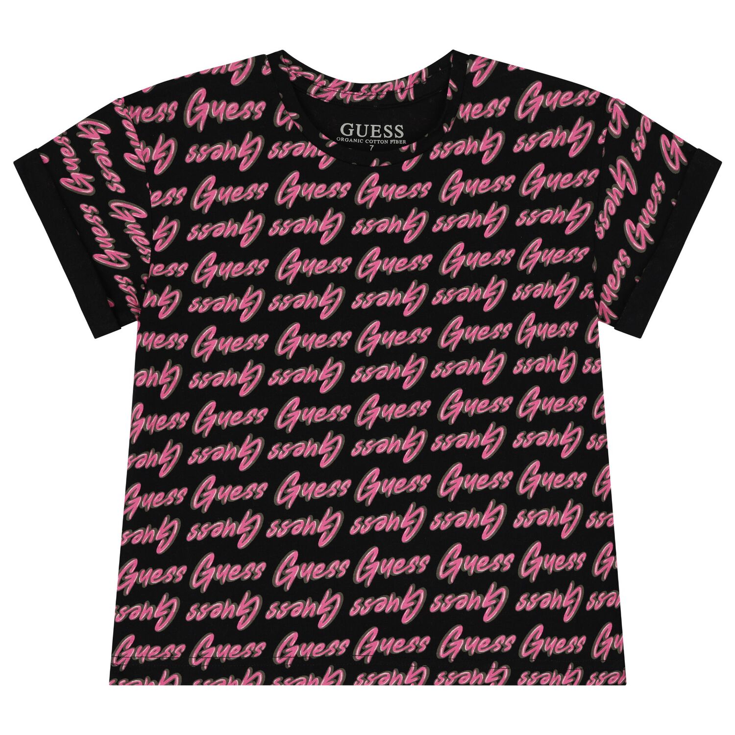 Girls Black & Pink Logo T-Shirt, 1, hi-res image number null
