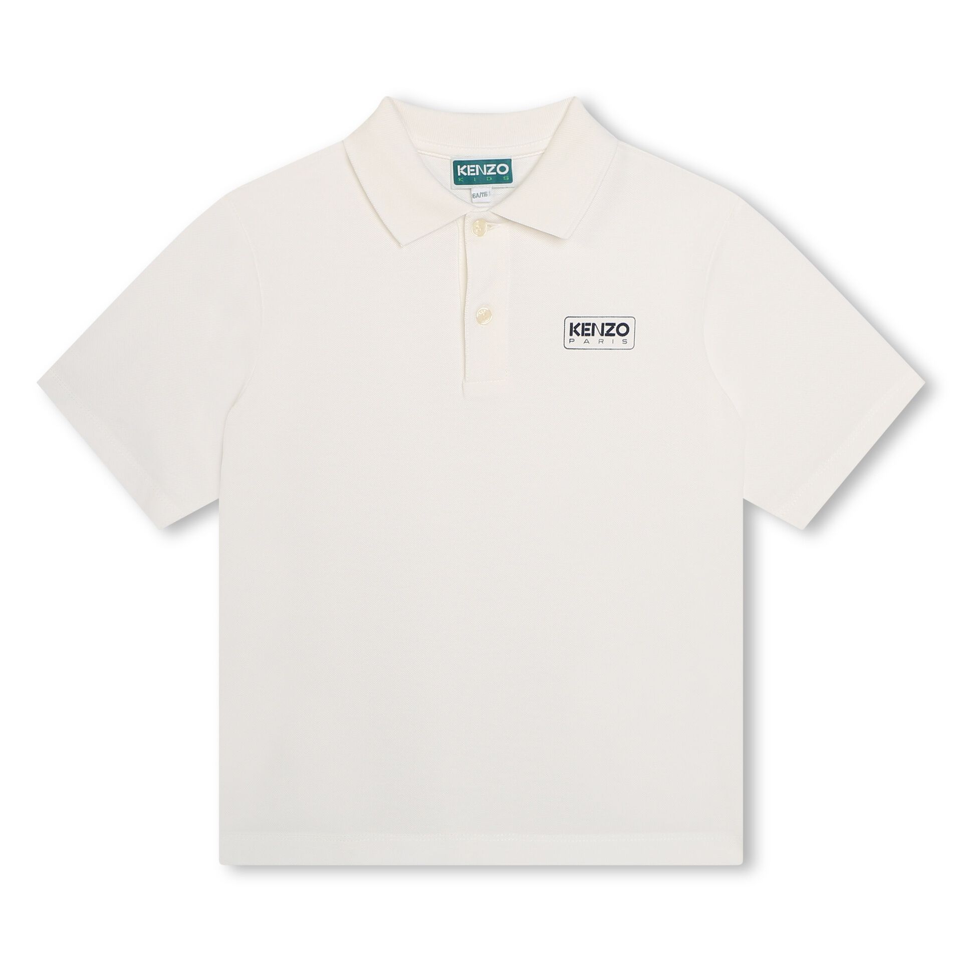 KENZO KIDS Boys Ivory Logo Polo Shirt Junior Couture Bahrain