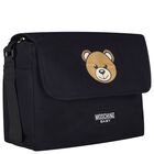Black Teddy Bear Baby Changing Bag, 6, hi-res