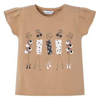 Girls Beige T-Shirt