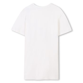 Girls White Logo Dress