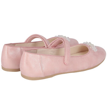 حذاء بنات باليرينا باللون الوردي