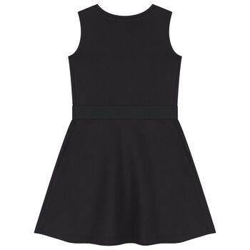 Girls Black Logo Dress