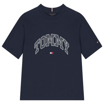 Tommy Hilfiger Boys Navy Blue Logo T-Shirt, 1 Boys Navy Blue Logo T-Shirt
