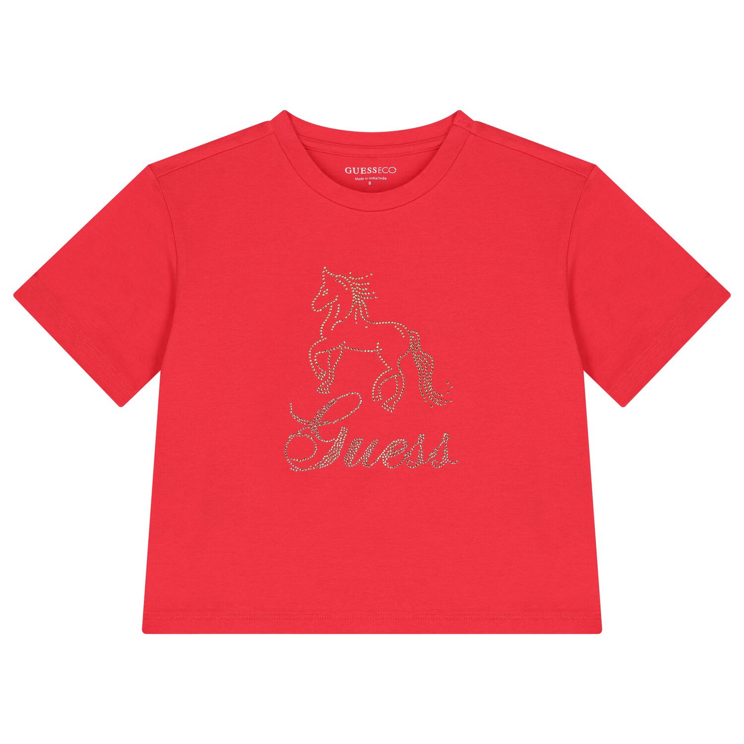 Girls Red Logo T-Shirt, 2, hi-res