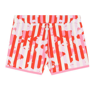 Girls Pink, Red & White Striped Shorts