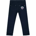 Boys Navy Logo Trousers, 1, hi-res