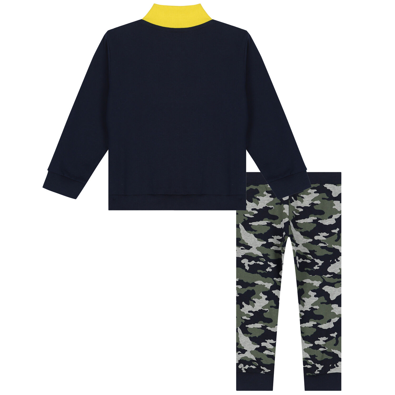 Boys Navy & Green Camouflaged Tracksuit, 1, hi-res image number null