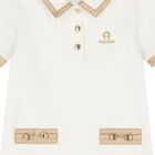 Younger Girls Ivory Logo Dress, 1, hi-res