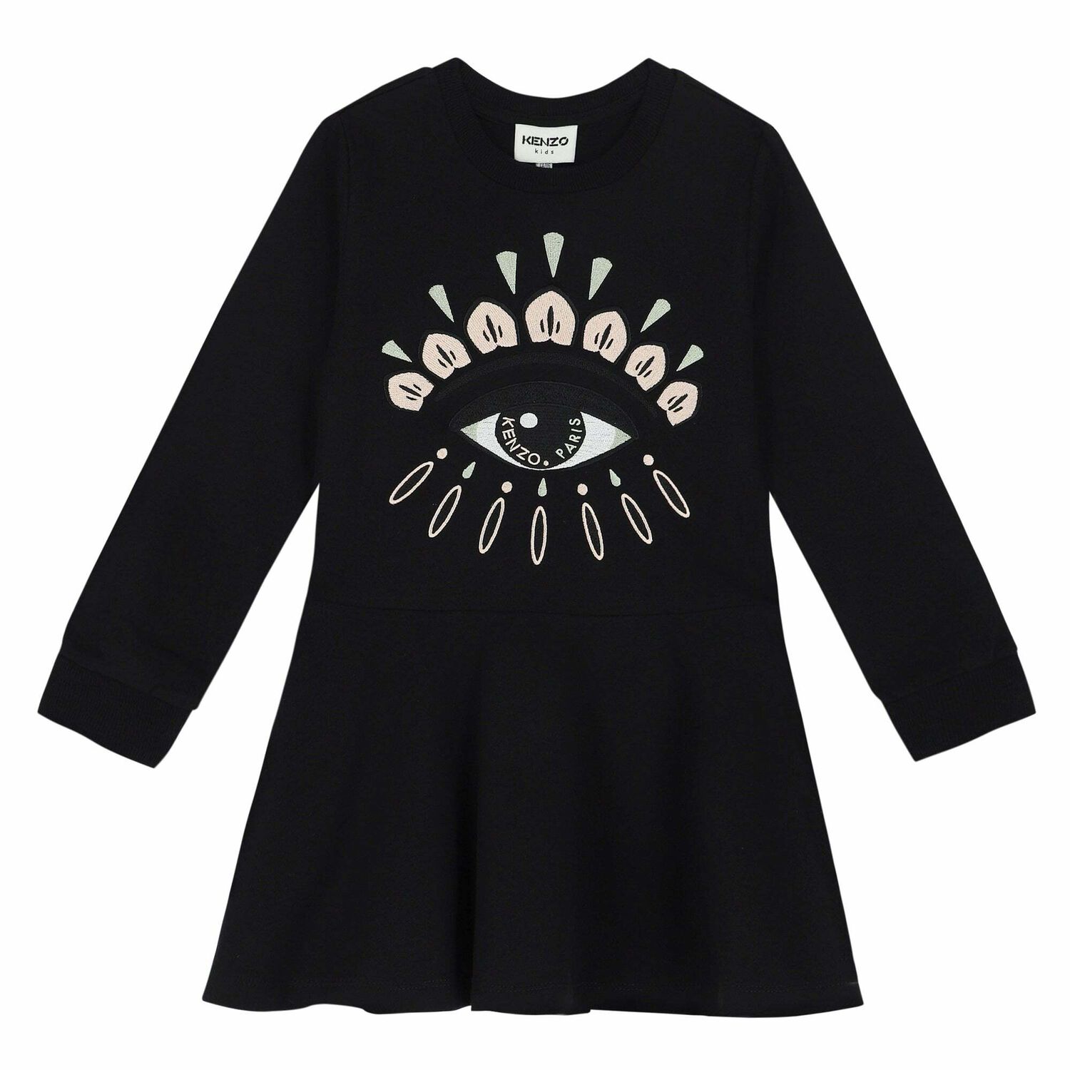 kenzo kids casual dresses for girls Kenzo Kids puff-sleeve Appliqu Dress | Red