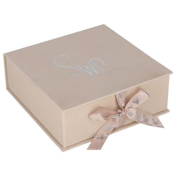 Baby Girls White Crystal Bow Babygrow Gift Set