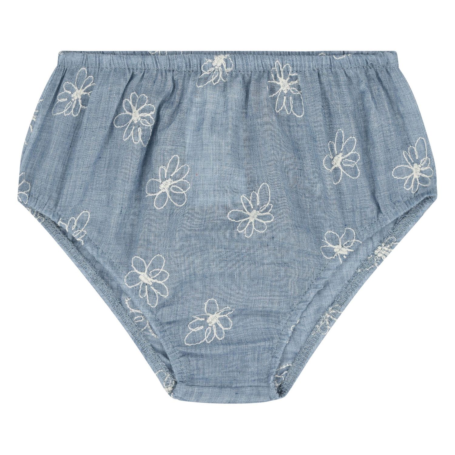 طقم فستان بنات  بطبعه الزهور باللون الازرق , 1, hi-res