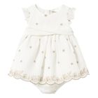 Baby Girls Ivory Embroidered Dress Set, 1, hi-res