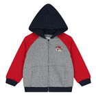 Younger Boys Red, Grey & Navy Blue Tracksuit Set, 2, hi-res