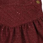 Girls Burgundy & Gold Tweed Frankie Skirt, 1, hi-res