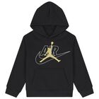 Boys Black Jordan Logo Hooded Top, 1, hi-res