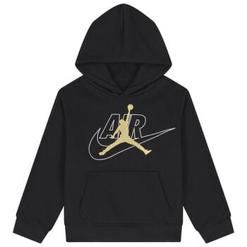 Boys Black Jordan Logo Hooded Top