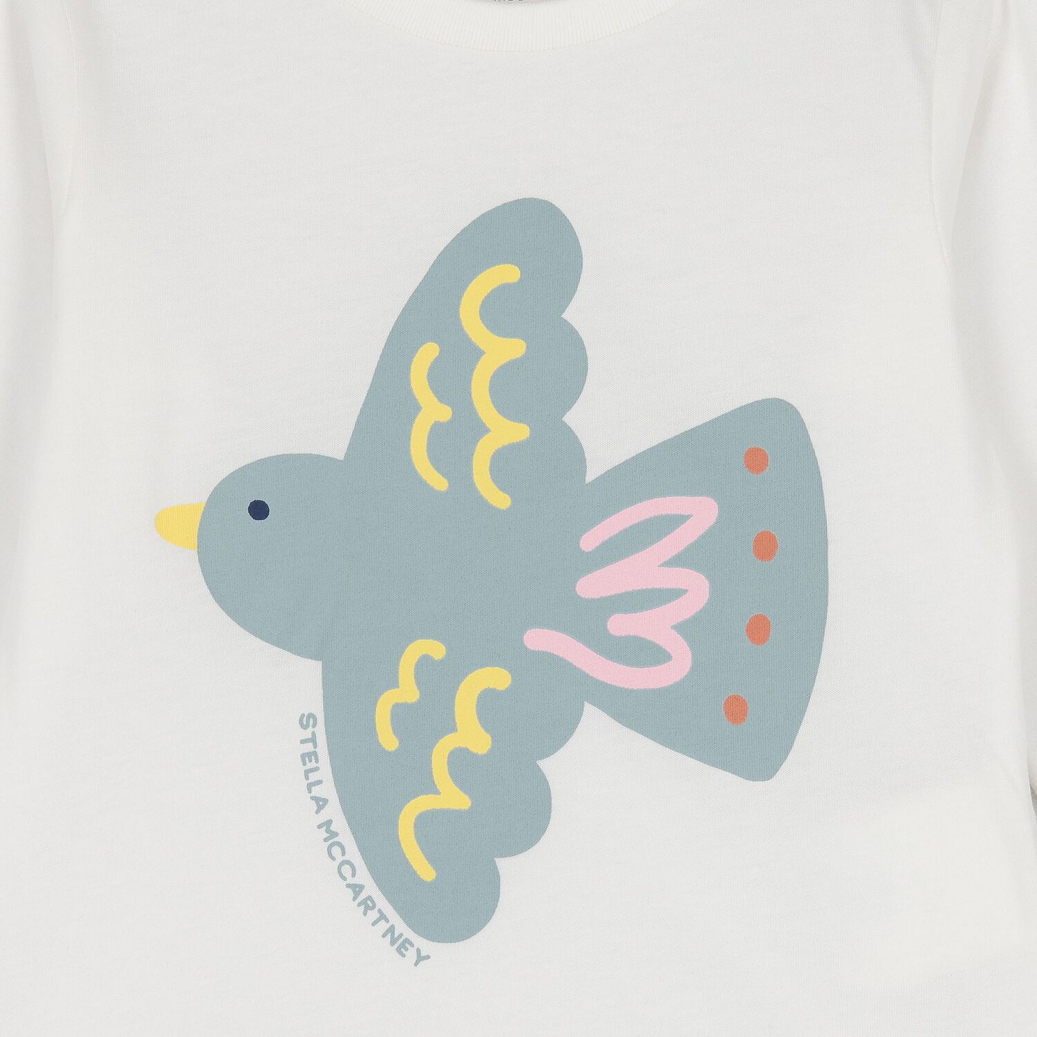 Younger Girls Ivory Bird Long Sleeve Top, 1, hi-res image number null