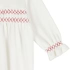 Baby Girls Ivory Smocked Babygrow, 1, hi-res