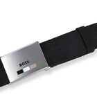 Boys Black Logo Belt, 1, hi-res