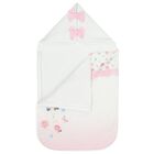 Baby Girls White & Pink Ruffled Floral Nest, 1, hi-res