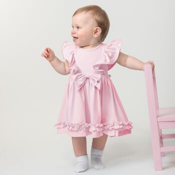 Baby Girls Pink Ruffle Dress