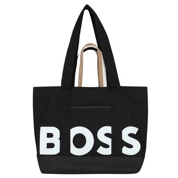 Girls Black Logo Tote Bag