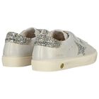 Girls Grey & Ivory Logo Trainers, 1, hi-res