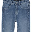 Girls Blue Embellished Denim Jeans, 1, hi-res