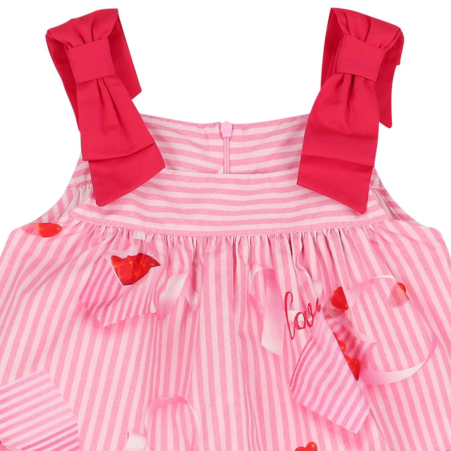 Girls Pink Striped Dress, 1, hi-res image number null